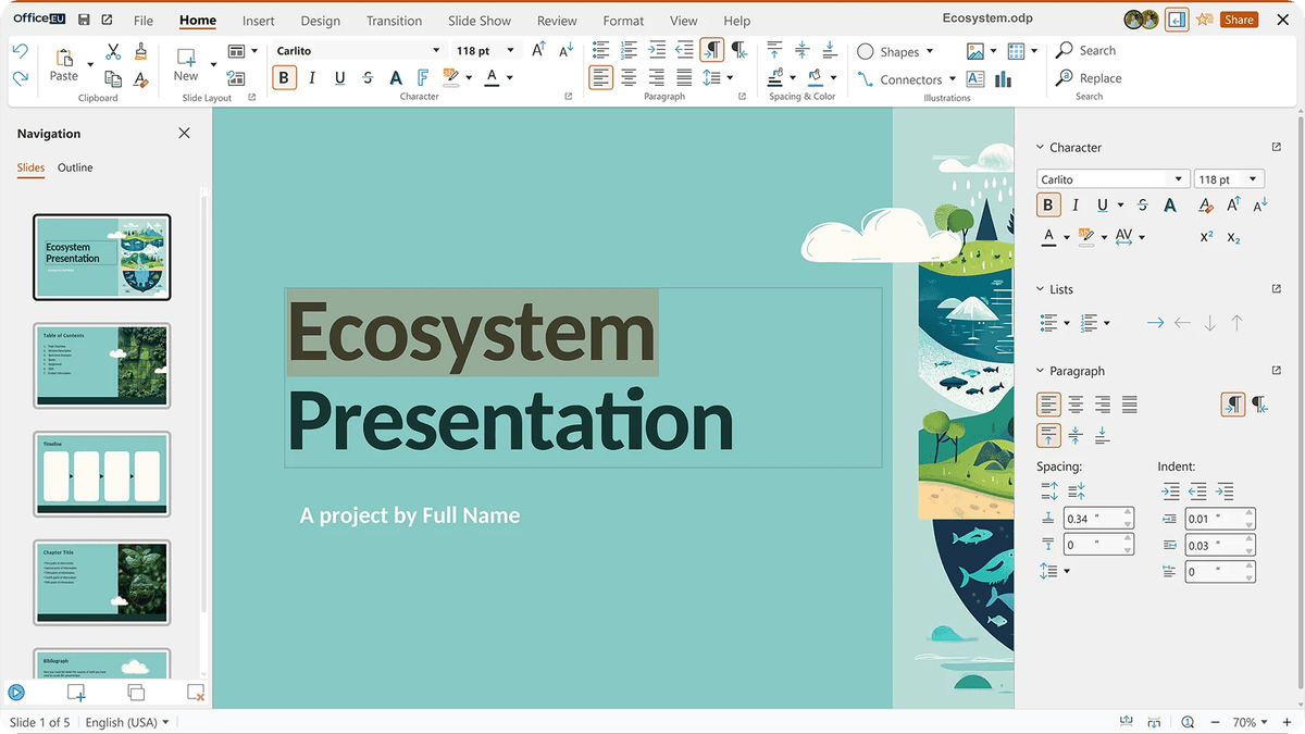 EU Presentation screenshot